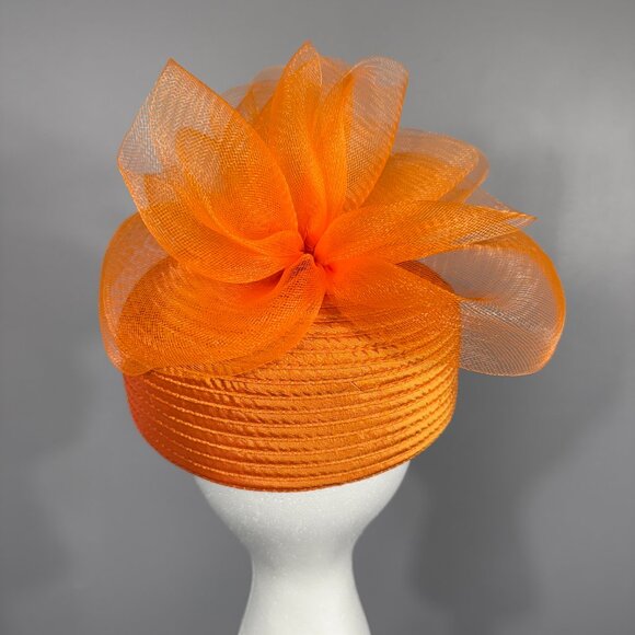 Orange Hat suitable for Kentucky Derby or Church Lady Hats. - Picture 3 of 5